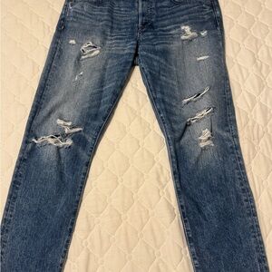 Polo by Ralph Lauren Dark Blue Denim Jeans with Gold Stitching